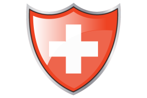 Shield with Flag of Switzerland flag