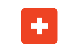 Switzerland Flag Square Rounded Shape flag