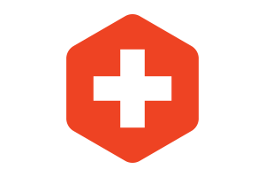 Switzerland Flag Rounded Hexagon Shape flag
