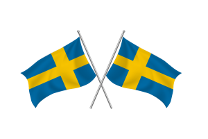 Sweden Waving Friendship Flag flag