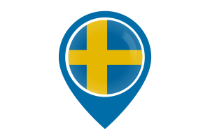 Sweden Flag Map Pin Icon flag