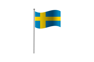 Waving Flag of Sweden flag