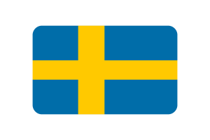 Sweden Flag Triangle Rounded Shape flag