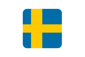 Sweden Flag Square Rounded Shape flag