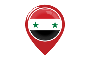 Syria Flag Map Pin Icon flag
