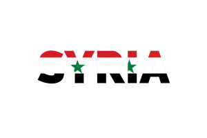 Syria Text Art flag