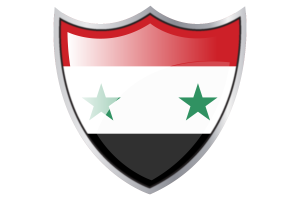 Shield with Flag of Syria flag