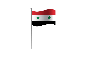Waving Flag of Syria flag