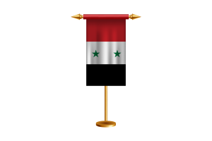 Syria Ceremonial Flag Vector Free flag