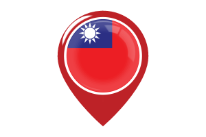 Taiwan Flag Map Pin Icon flag