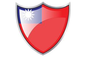 Shield with Flag of Taiwan flag