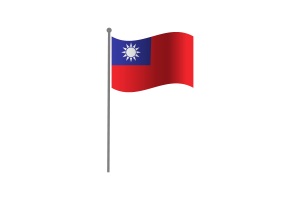Waving Flag of Taiwan flag