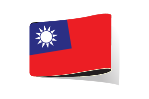 Taiwan Flag Illustration Clipart flag