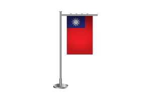 3d Taiwan Standing Flag flag