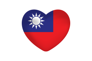 Love of Taiwan Heart Shape flag