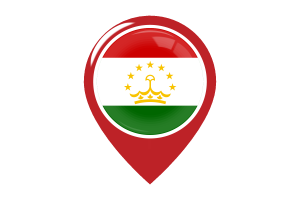 Tajikistan Flag Map Pin Icon flag