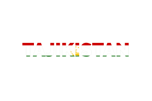 Tajikistan Text Art flag