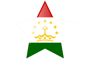 Tajikistan Flag Star Icon flag
