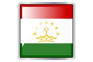Tajikistan Flag Square icon flag