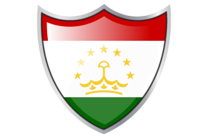 Shield with Flag of Tajikistan flag