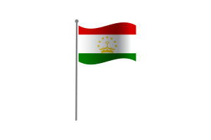 Waving Flag of Tajikistan flag