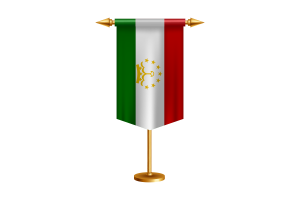 Tajikistan Flag Illustration with Stand flag