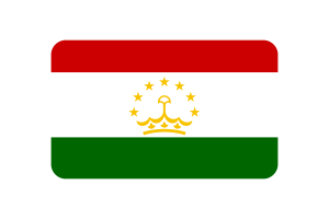 Tajikistan Flag Triangle Rounded Shape flag