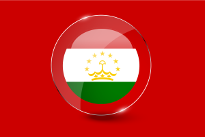Tajikistan Flag Glossy Round Button flag
