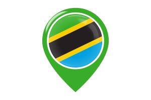 Tanzania Flag Map Pin Icon flag