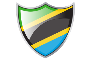 Shield with Flag of Tanzania flag