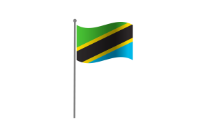 Waving Flag of Tanzania flag