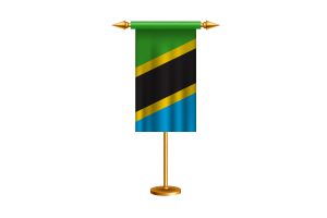 Tanzania Ceremonial Flag Vector Free flag