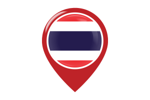 Thailand Flag Map Pin Icon flag