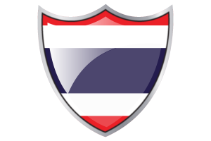 Shield with Flag of Thailand flag