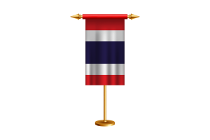 Thailand Ceremonial Flag Vector Free flag