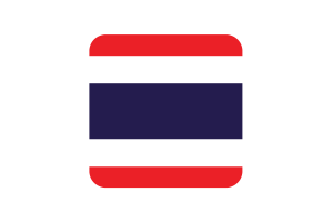 Thailand Flag Square Rounded Shape flag