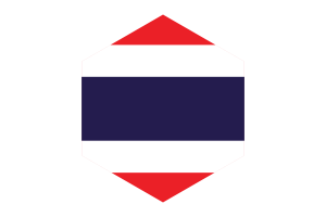 Thailand Flag Hexagon Shape flag