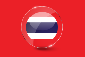 Thailand Flag Glossy Round Button flag