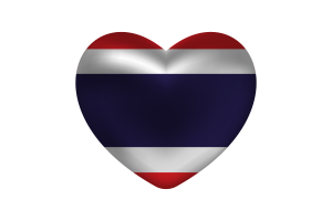 Love of Thailand Heart Shape flag