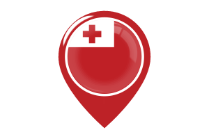 Tonga Flag Map Pin Icon flag
