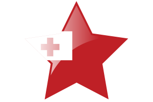 Tonga Flag Star Icon flag