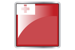 Tonga Flag Square icon flag