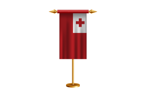 Tonga Ceremonial Flag Vector Free flag