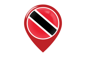 Trinidad and Tobago Flag Map Pin Icon flag