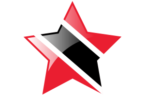 Trinidad and Tobago Flag Star Icon flag