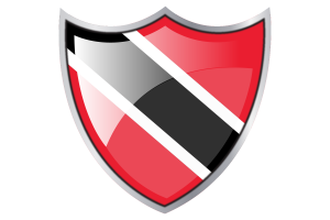 Shield with Flag of Trinidad and Tobago flag