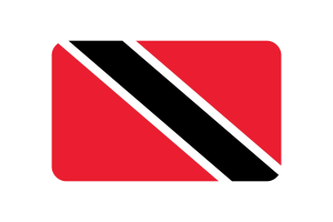 Trinidad and Tobago Flag Triangle Rounded Shape flag