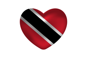 Love of Trinidad and Tobago Heart Shape flag
