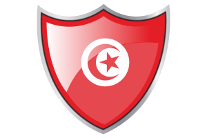 Shield with Flag of Tunisia flag