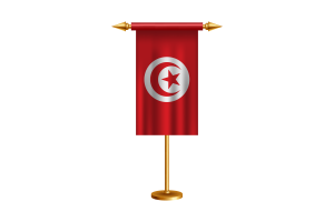 Tunisia Ceremonial Flag Vector Free flag